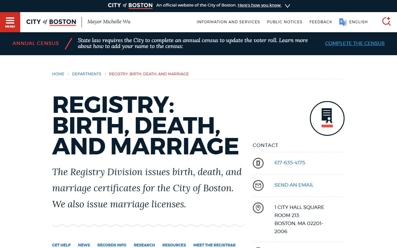 Boston death records online ordering