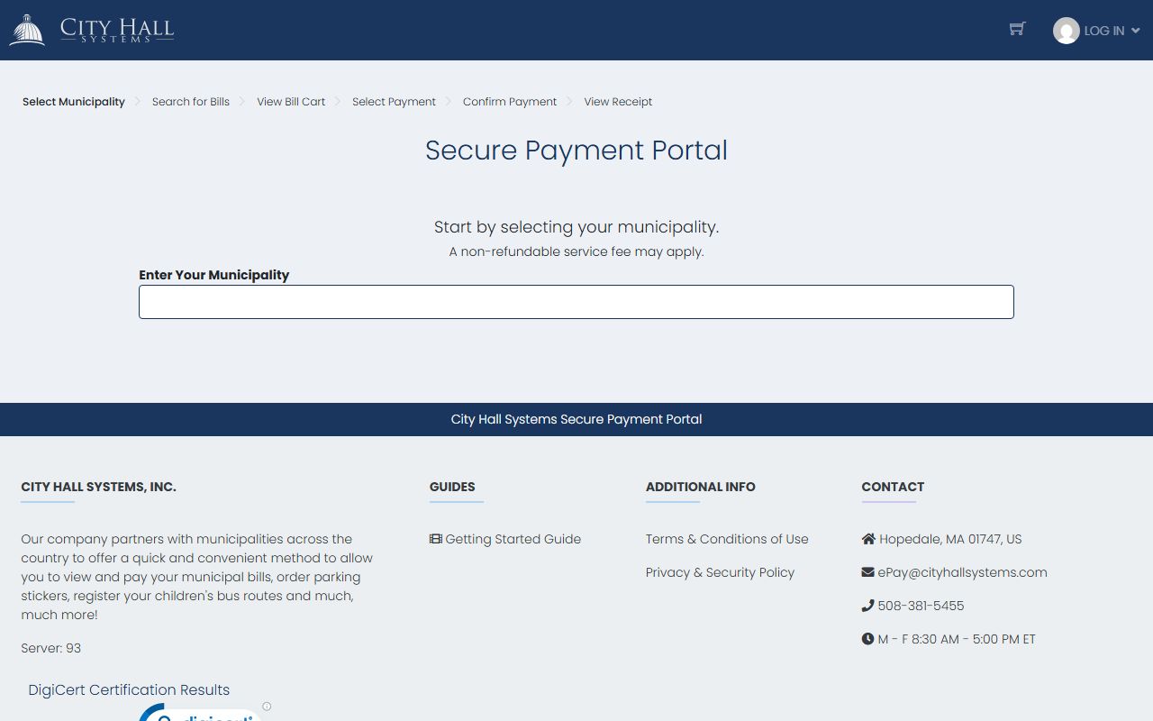 Somerville City Hall Systems online portal for Somerville death records